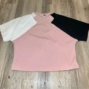 Womens Shein Jersey Raglan Top Size S